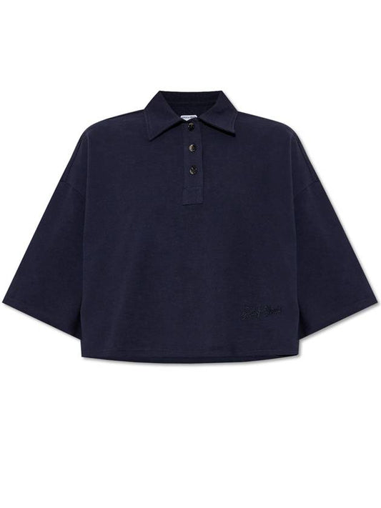 Bottega Veneta Women s PK Shirt Bottega Veneta Short sleeve Polo Navy Blue