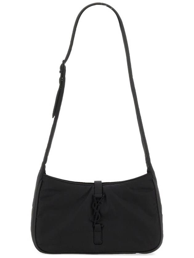 Saint Laurent 5 A 7 Regenerated Nylon Shoulder Bag Black