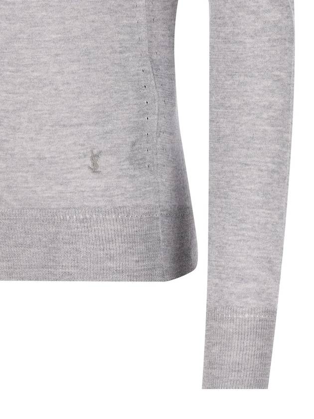 Saint Laurent Cassandre Wool Turtle Neck Grey