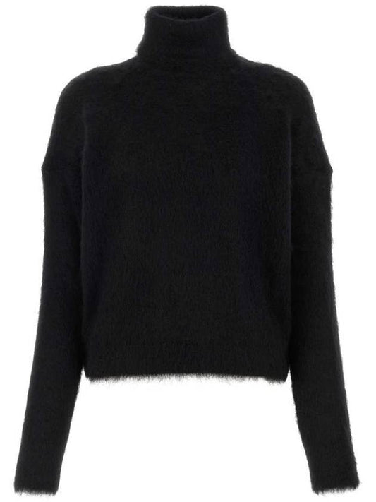 Saint Laurent Women's Mohair Blend Turtleneck Black