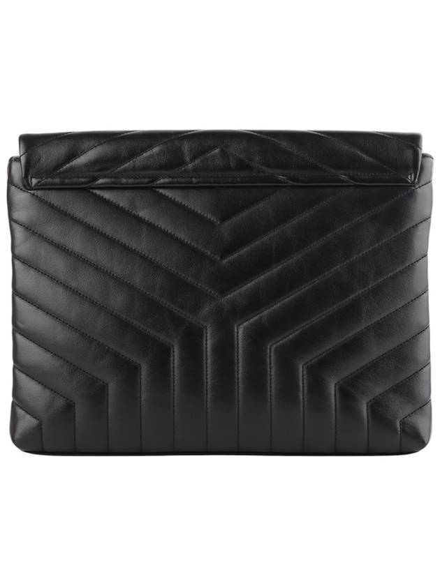 Saint Laurent 483236 Matelasse flap Lulu clutch silver 33972Y