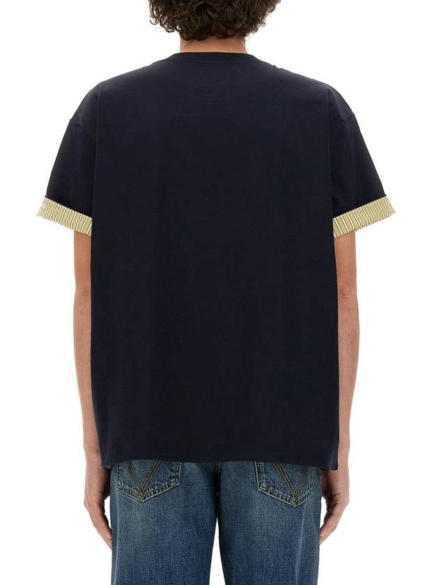 Bottega Veneta Double Layer Striped Cotton T-Shirt 754683 V4HQ04133 B0011165528