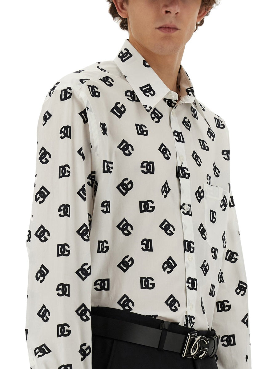 Dolce & Gabbana Men Dg Logo Shirt All Over