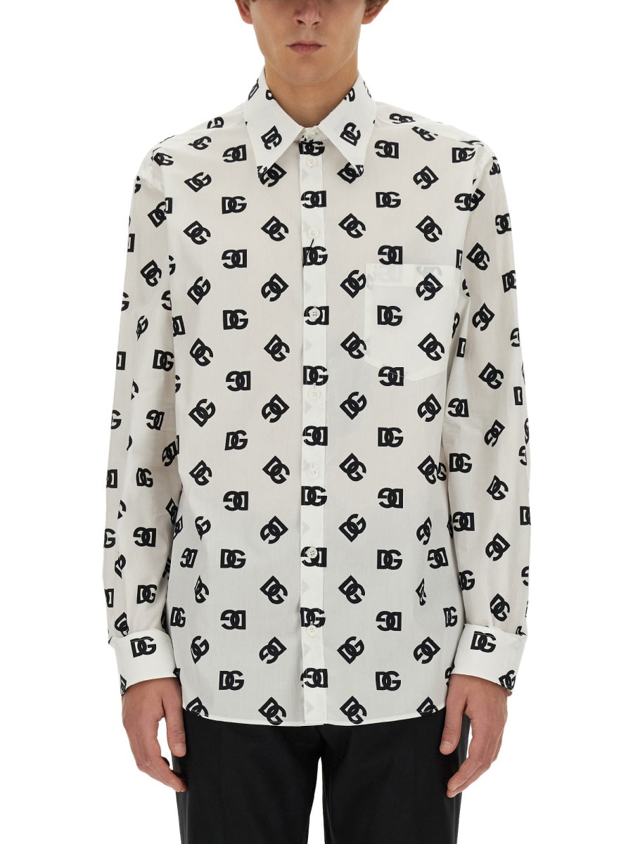 Dolce & Gabbana Men Dg Logo Shirt All Over