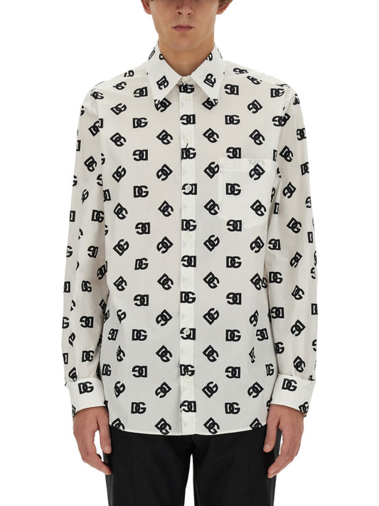 Dolce & Gabbana Men Dg Logo Shirt All Over