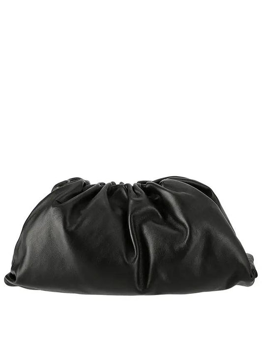 Bottega Veneta Nappa Pouch Dumpling Clutch Bag Black