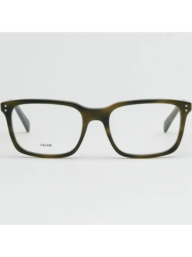 CELINE Eyewear Square Glasses Khaki Havana