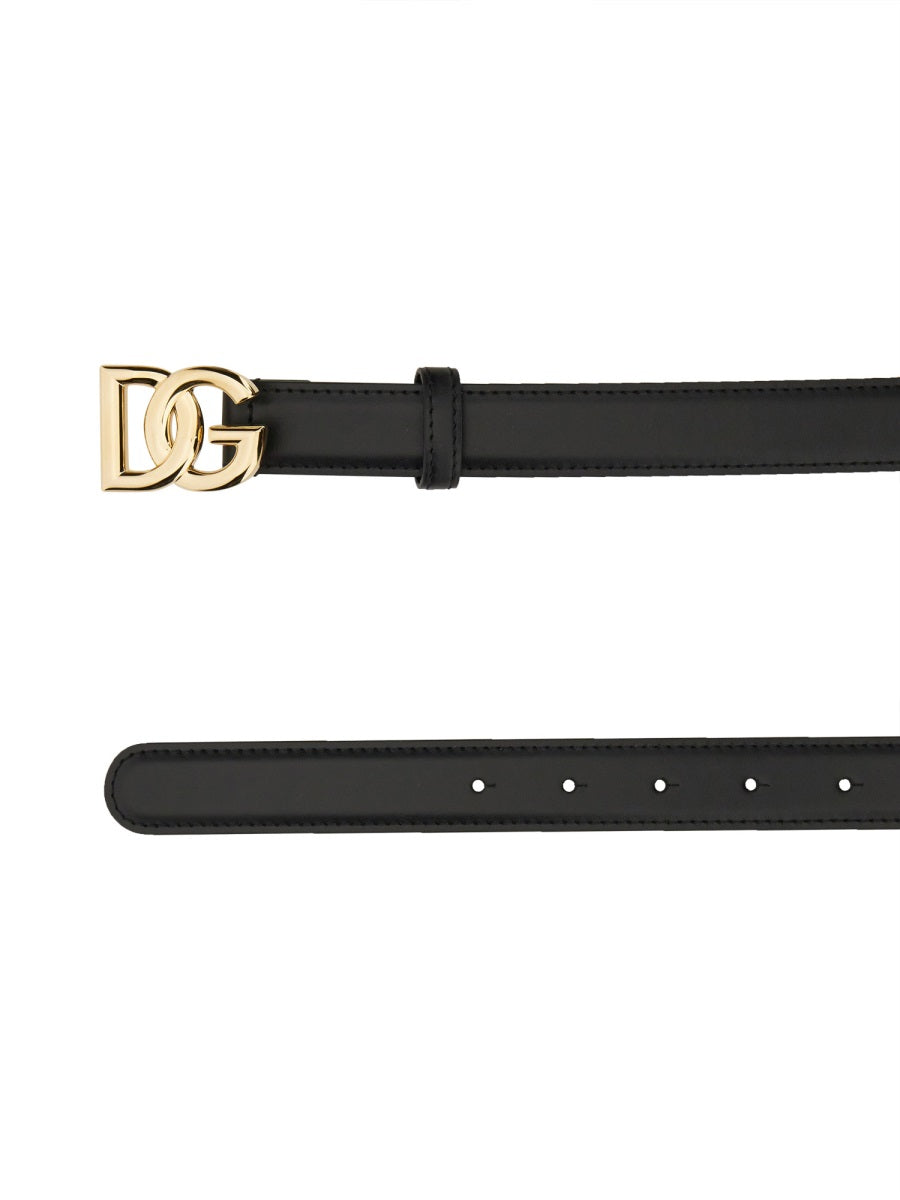 Dolce & Gabbana Women Belt With Logo Buckle