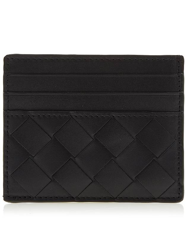 Bottega Veneta Intrecciato Leather Card Wallet Dark Navy