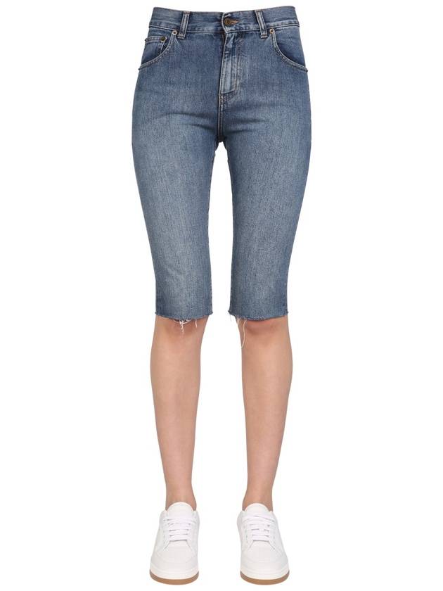 Saint Laurent Women's Denim Bermuda Shorts