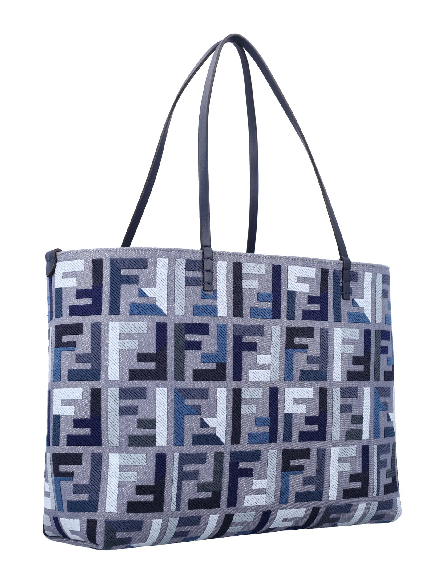 FENDI Large Canvas Shopper with FF Embroidery