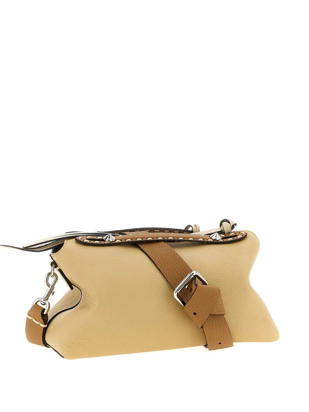 FENDI Soft Medium Handbag with Macro Top Stitching