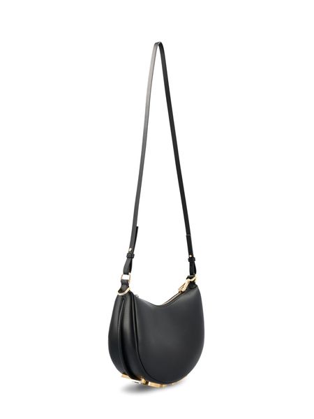 FENDI Mini Hobo Handbag with Logo Plaque