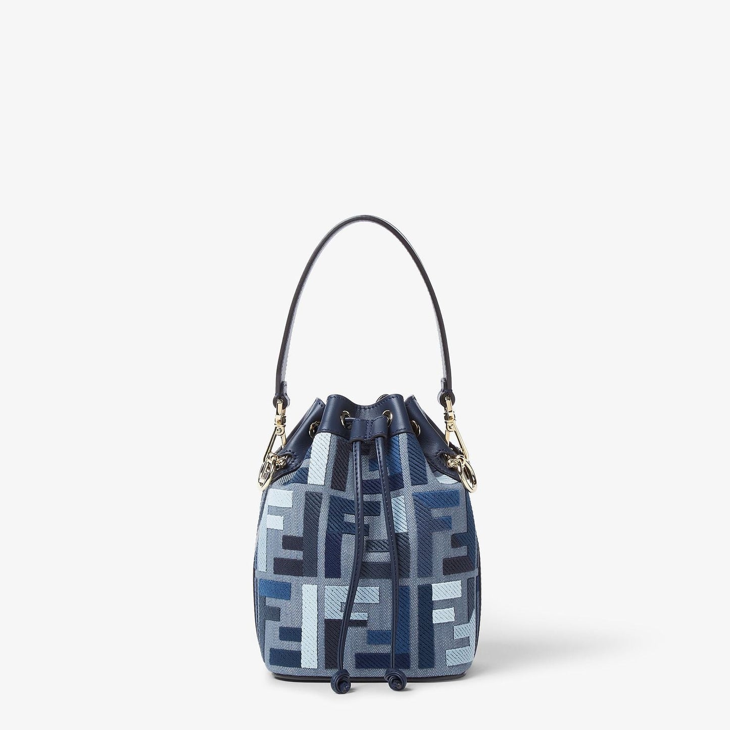 FENDI Embroidered Canvas Bucket Handbag