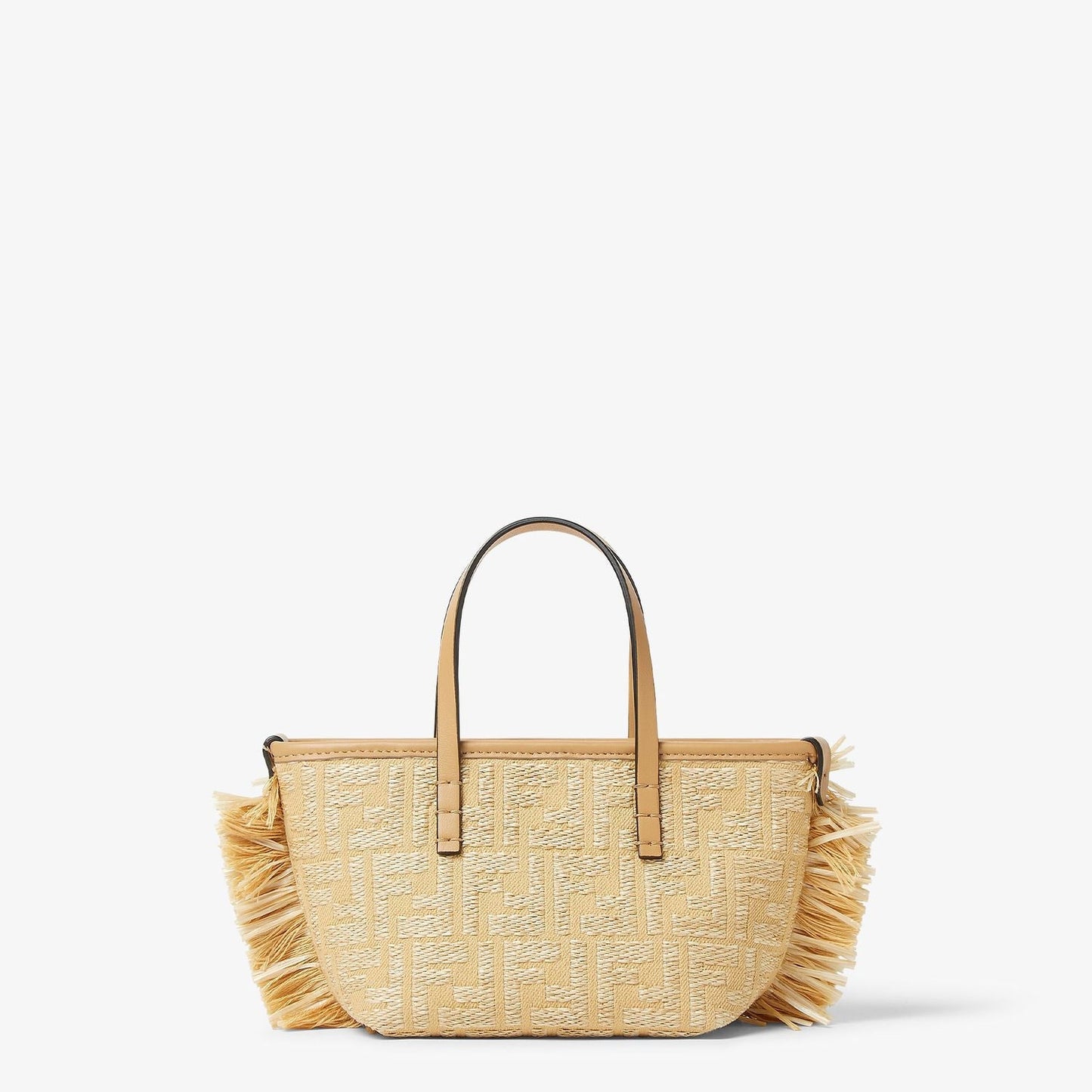 FENDI Mini Roll Straw Tote