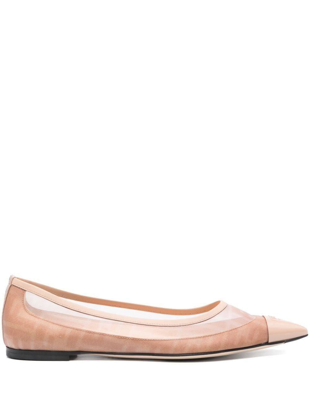 FENDI Mini Colibri Net Print Ballet Flats