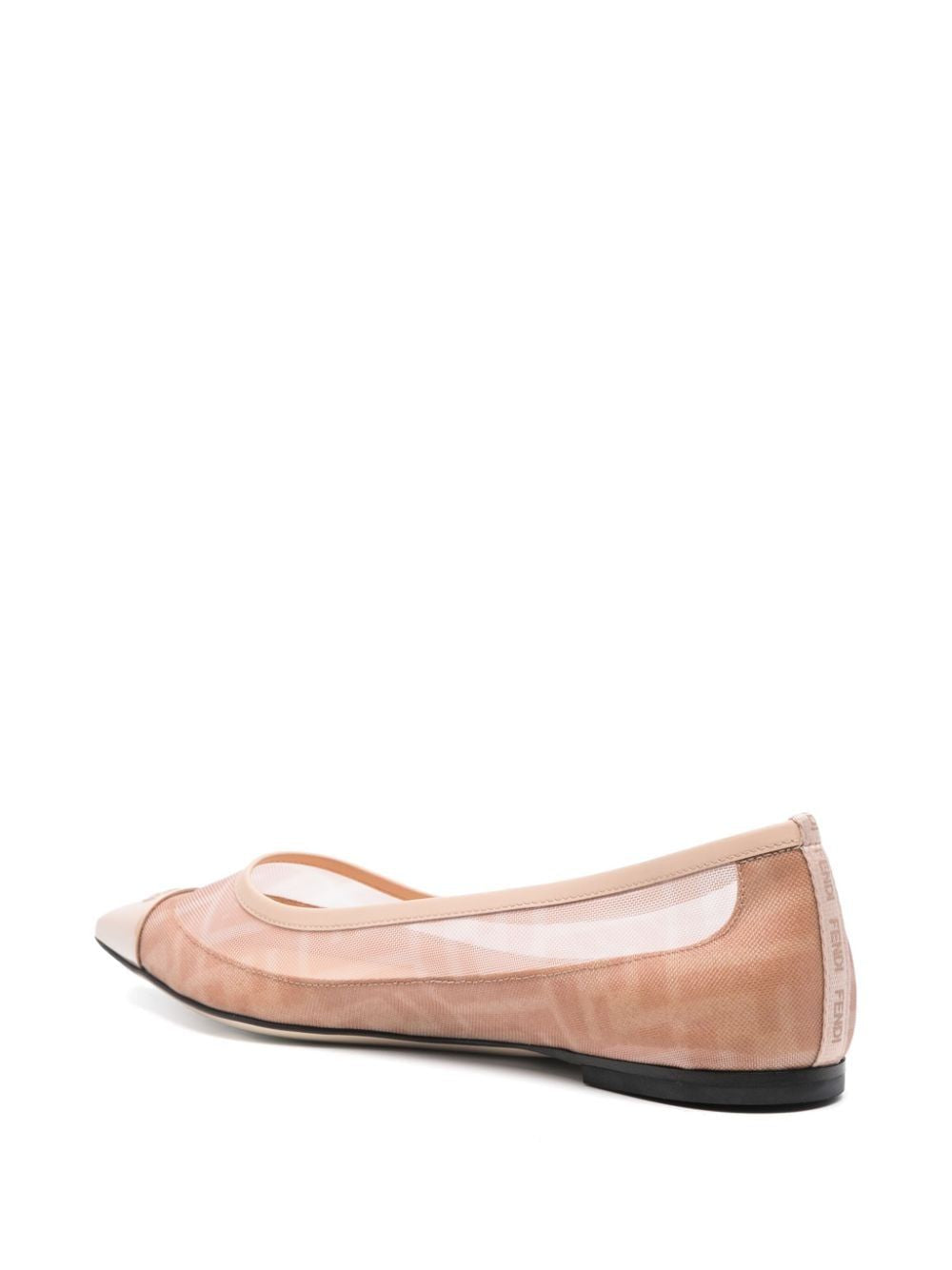 FENDI Mini Colibri Net Print Ballet Flats