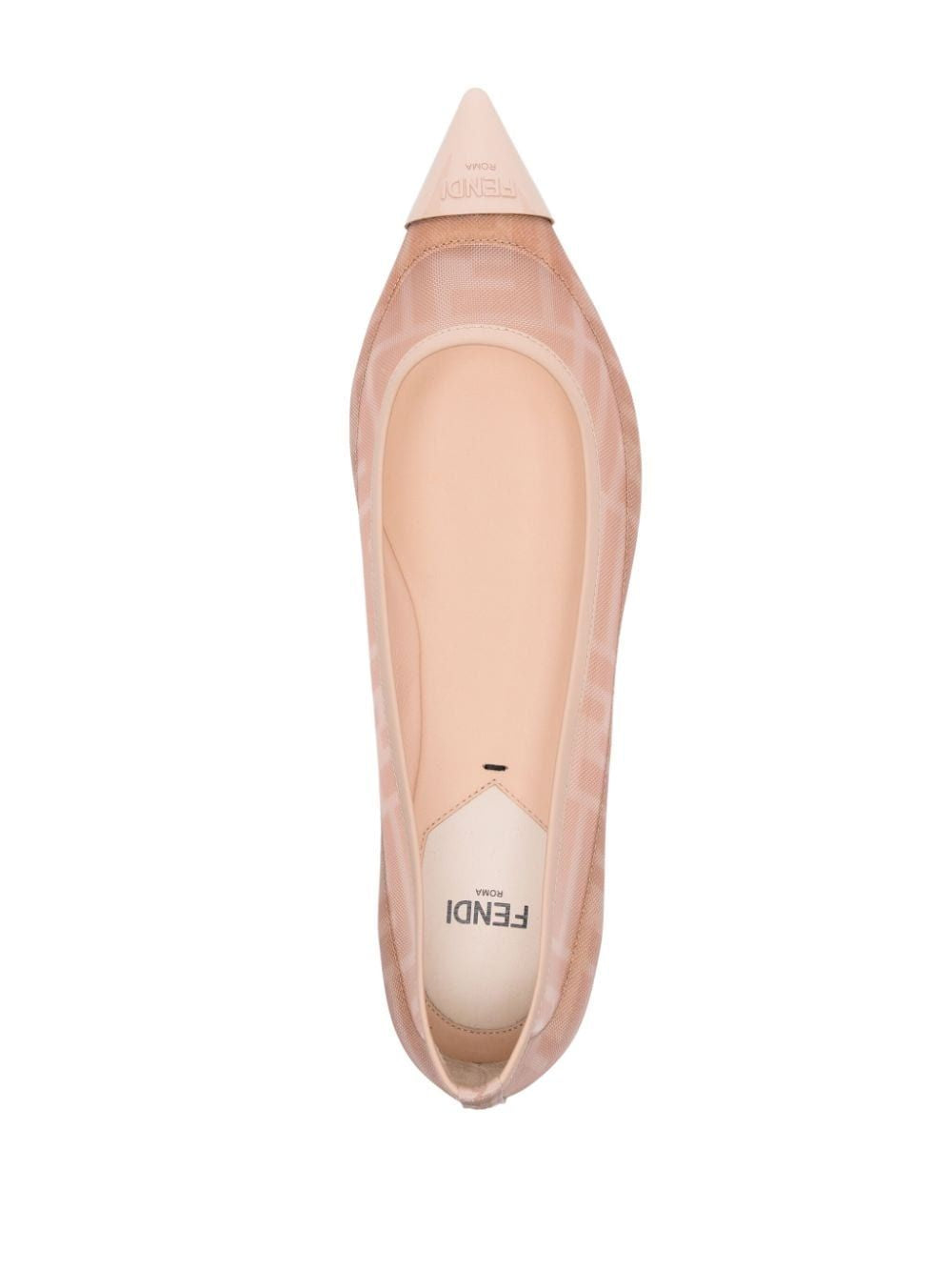 FENDI Mini Colibri Net Print Ballet Flats