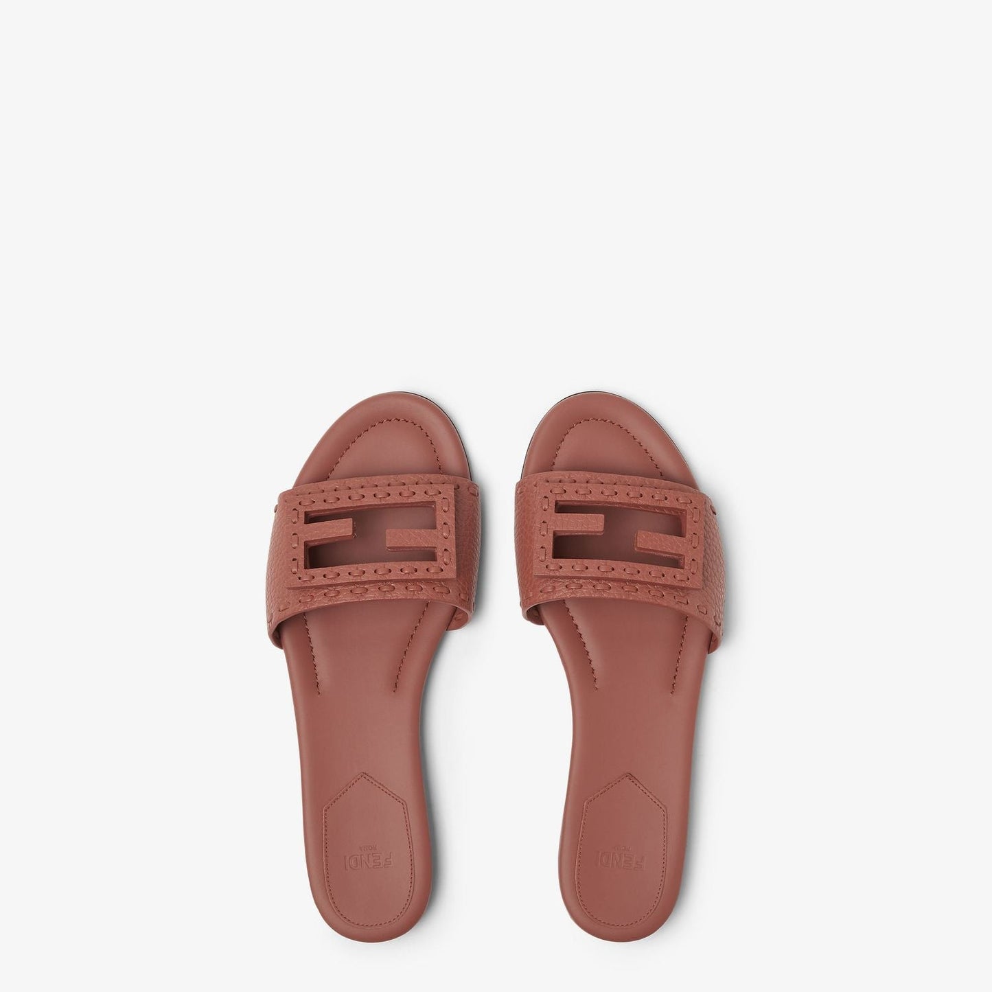 FENDI Leather Baguette Slippers