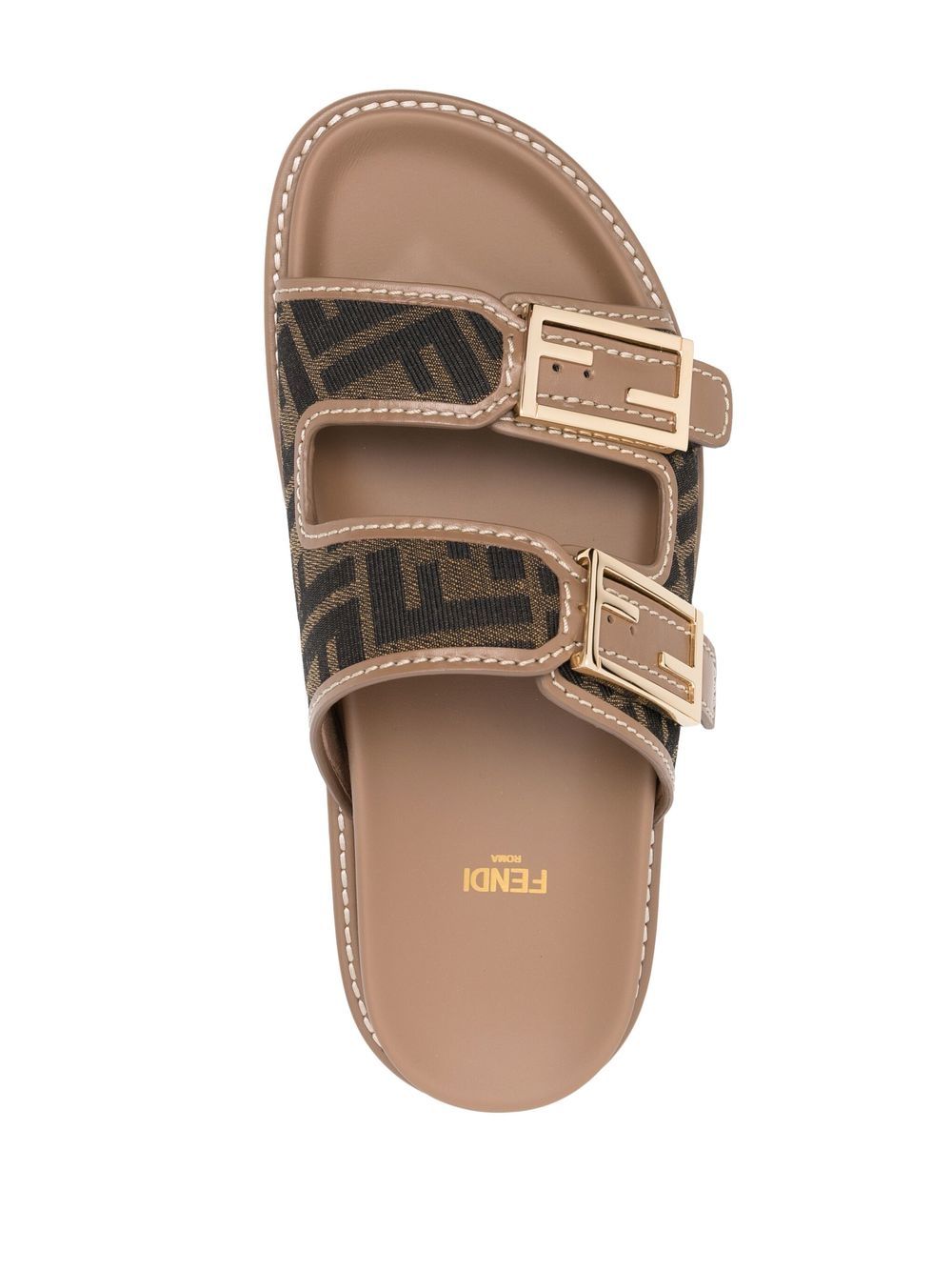 FENDI Double-Strap Slide Sandals