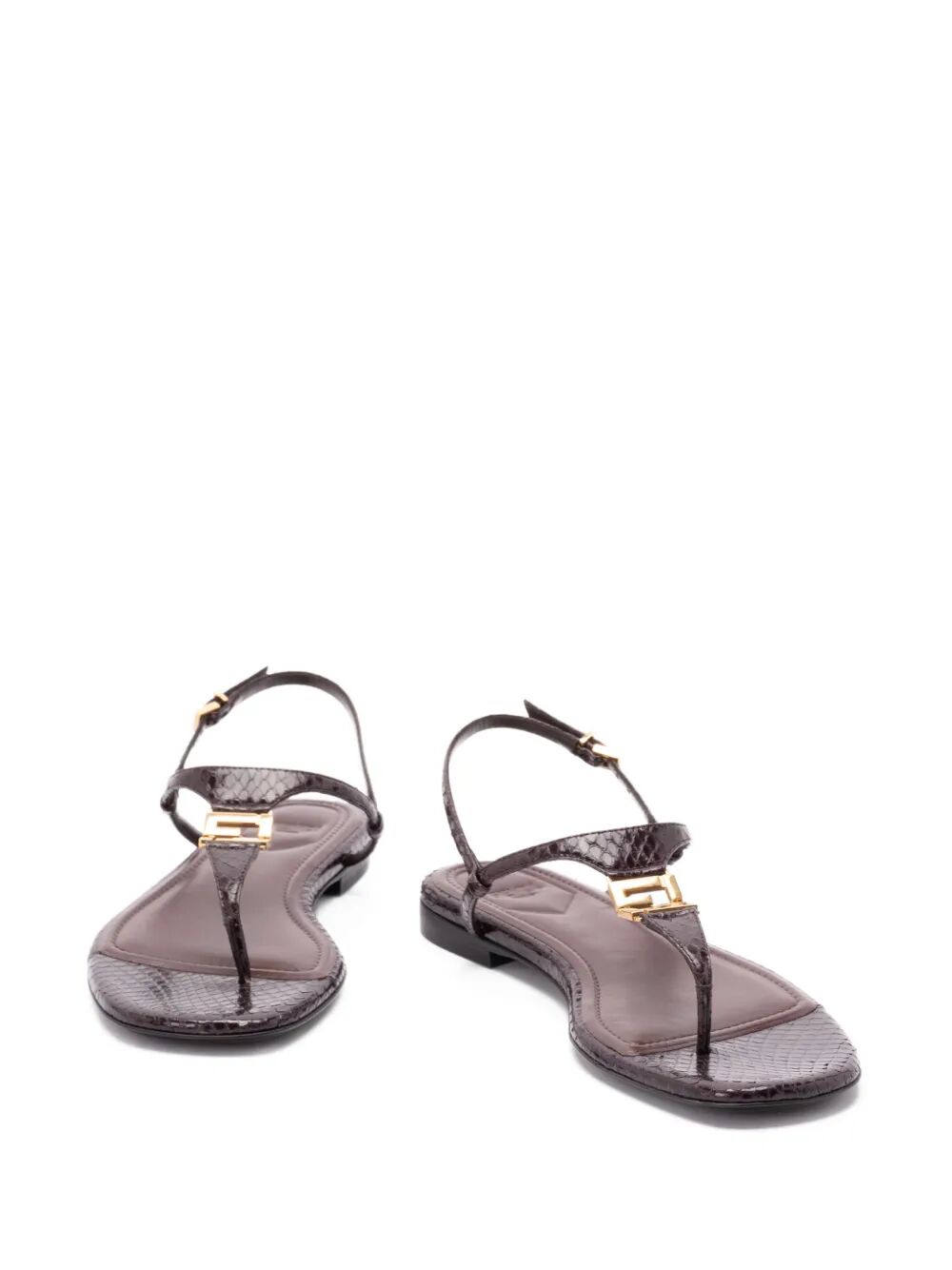 FENDI Foldable Ayers Leather Flip-Flops - Size 8