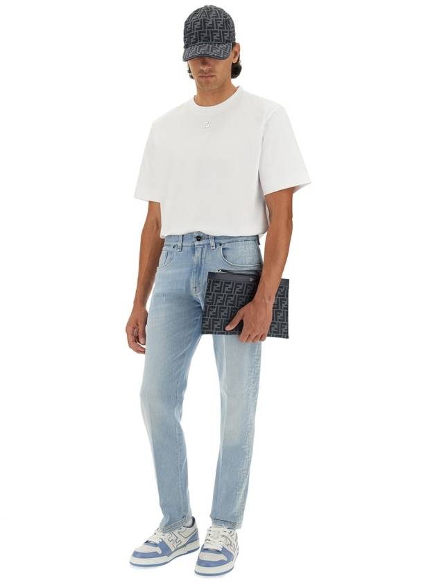 Fendi 24 F W Cotton Jeans WITH LATERAL FF Print FLP288AS04F1ILO B0651179878