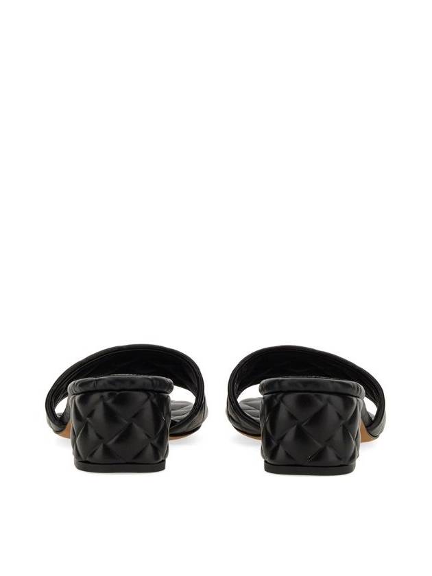 Bottega Veneta Amy Intrecciato Motif Leather Mule Heel Black