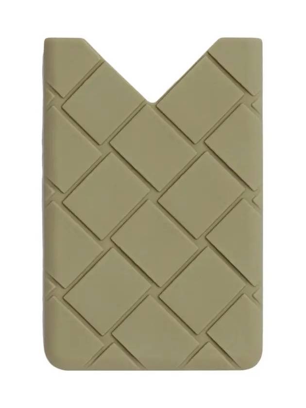 Bottega Veneta Intrecciato Silicone Card Holder Light Green