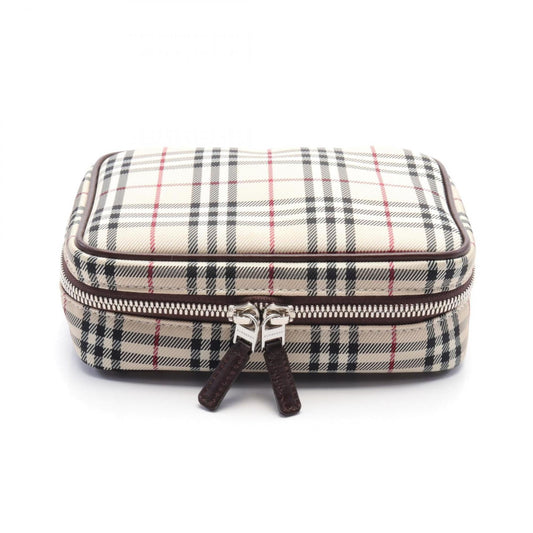 Burberry    Canvas Leather Pouch ()
