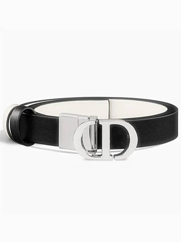 30 Montaigne Reversible Leather Belt Black Dior