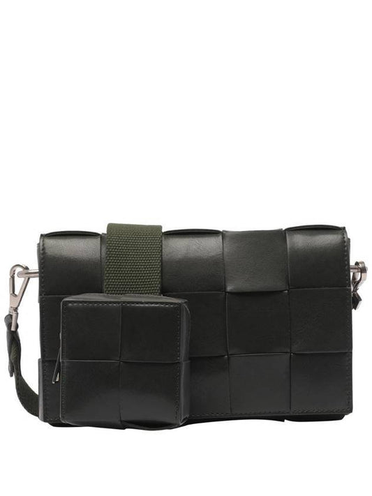 Bottega Veneta Cassette Versatile Strap Cross Bag Dark Green