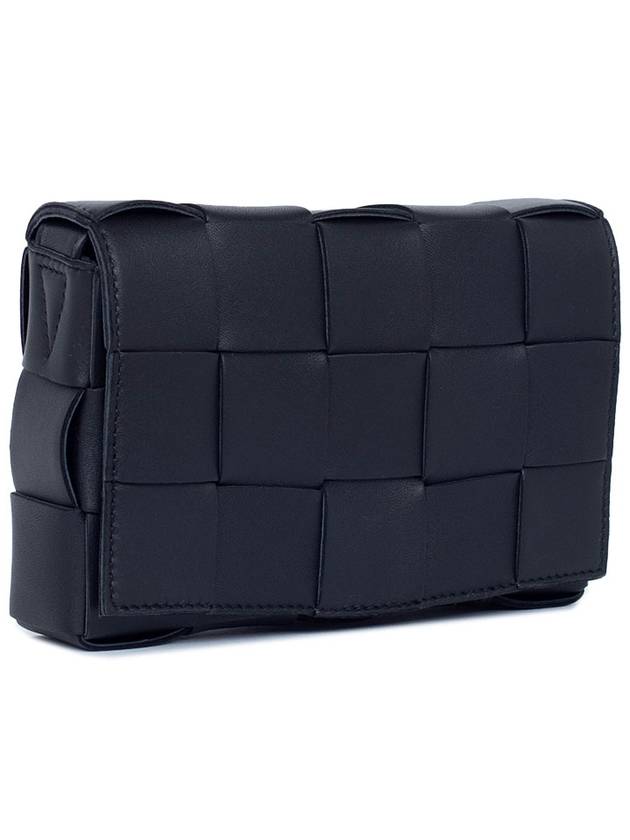 Bottega Veneta Cassette Intrecciato Small Cross Bag Black