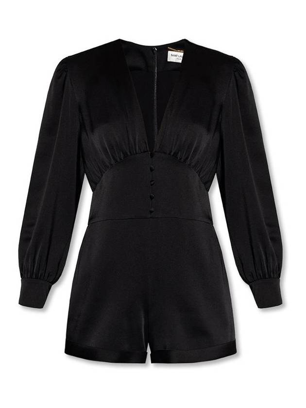 Saint Laurent Playsu-in Satin Jumpsuit