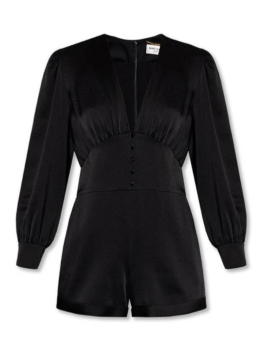 Saint Laurent Playsu-in Satin Jumpsuit