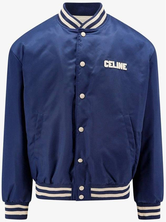 CELINE Loose Teddy Nylon Jacket Navy