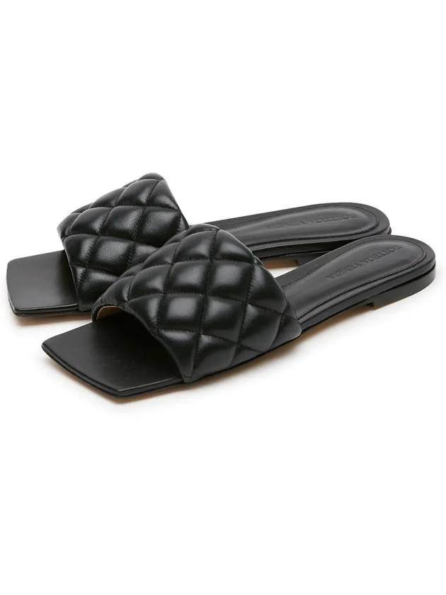 Bottega Veneta Padded Quilted Slippers Black