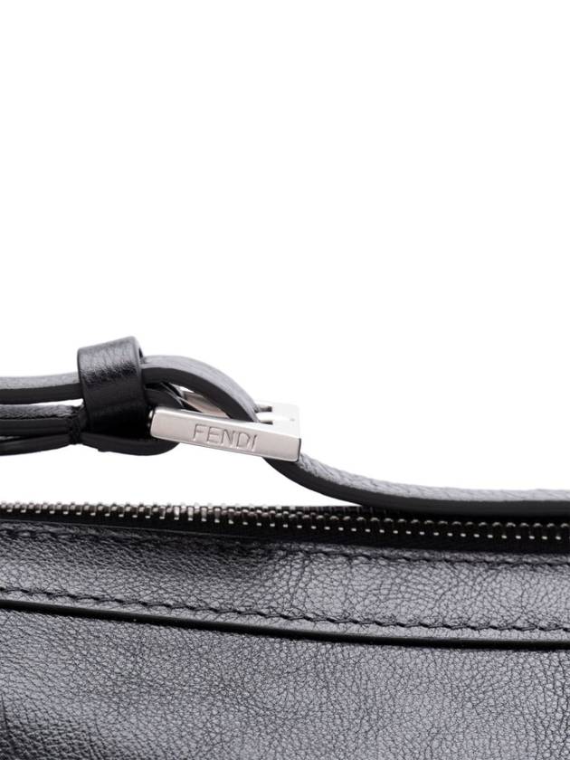 Fendi Simply Large Leather Shoulder Bag Black