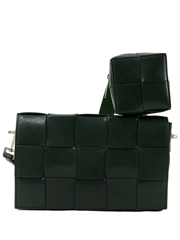 Bottega Veneta Cassette Versatile Strap Cross Bag Dark Green