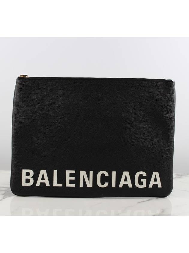 Balenciaga logo strap clutch