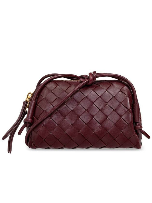 Bottega Veneta Bottega Veneta Leather Shoulder Bag, Women's, Burgundy