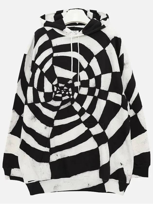 CELINE Artist Print Fleece Hoodie Black
