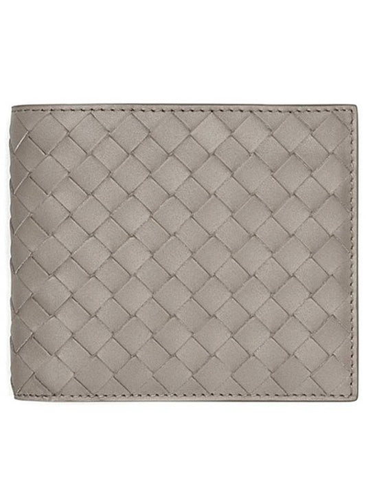 Bottega Veneta Intrecciato Weaving Half Wallet Sand Beige
