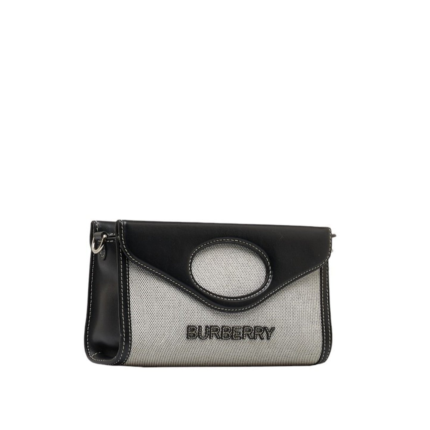 Burberry   Cotton Canvas Leather Handbag Shoulder Bag ()