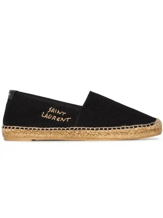 Saint Laurent Women's Monogram Espadrilles Black