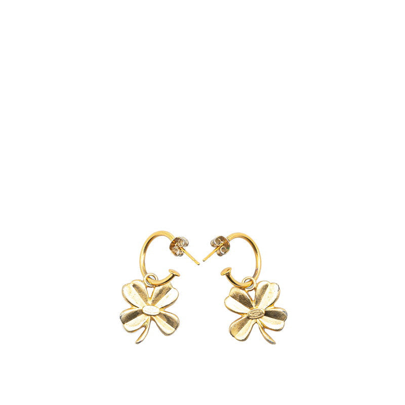 Chanel Clover Swing Hoop Earrings