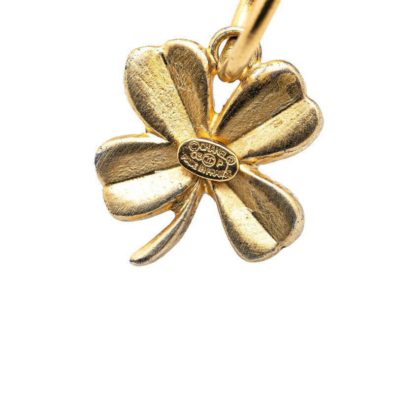 Chanel Clover Swing Hoop Earrings