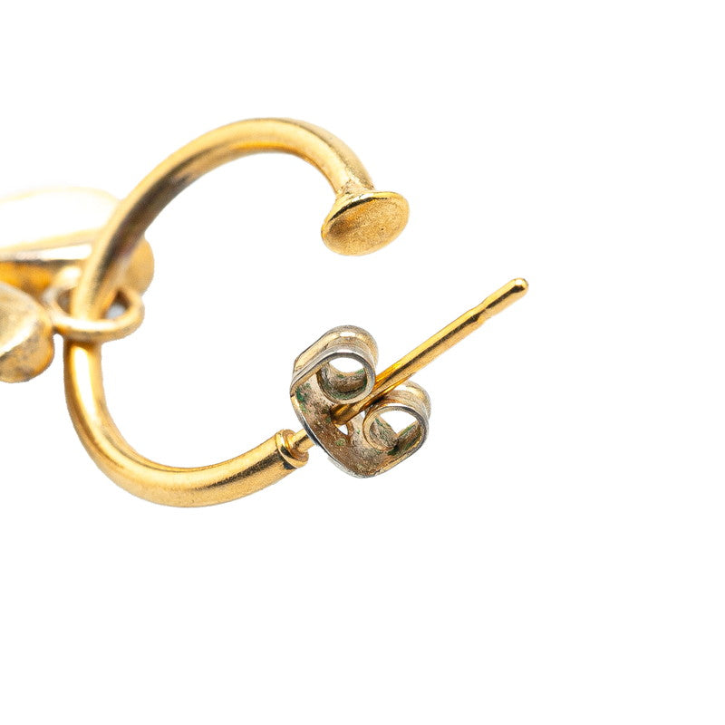 Chanel Clover Swing Hoop Earrings
