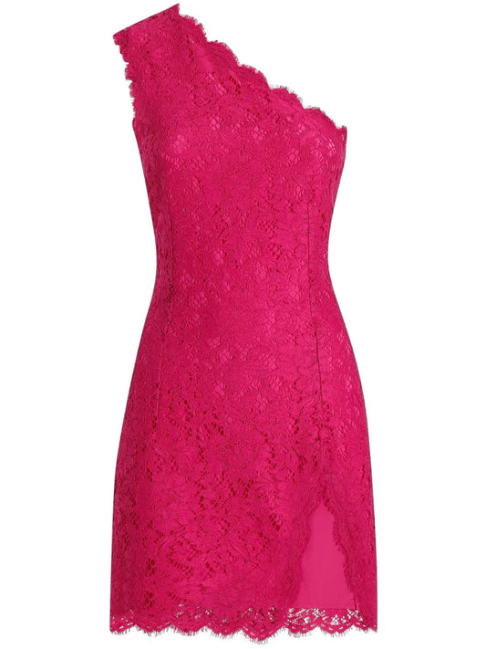Dolce & Gabbana Women Short Dress With Floral Lace