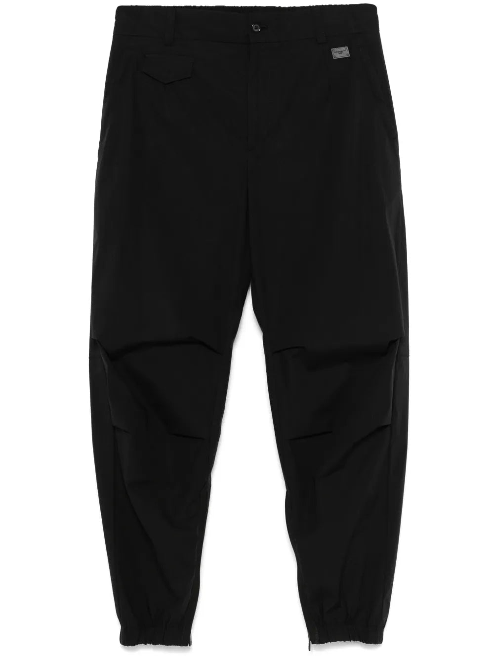 Dolce & Gabbana Men Tapered Trousers With Logo Plaque