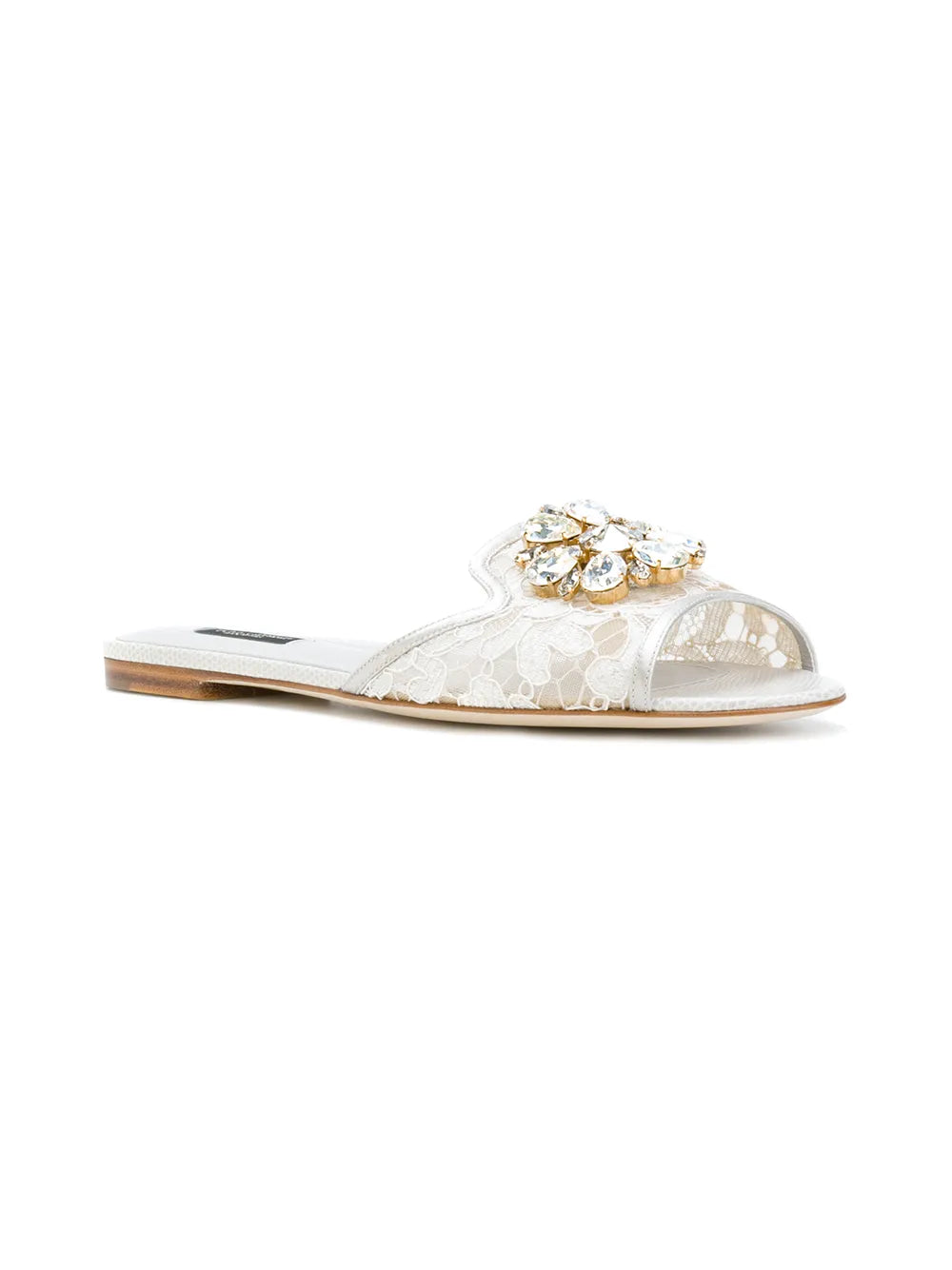Dolce & Gabbana Women White Flat Sandals